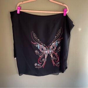 Y2k White Stag Butterfly Scarf